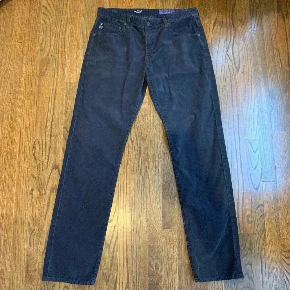 AG Adriano Goldschmied Men's Corduroy Pants - Dark Gray